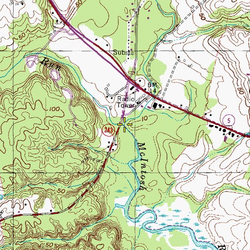 Topographic Map of Nelson Run, MD
