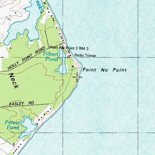 Topographic Map of Point No Point, MD