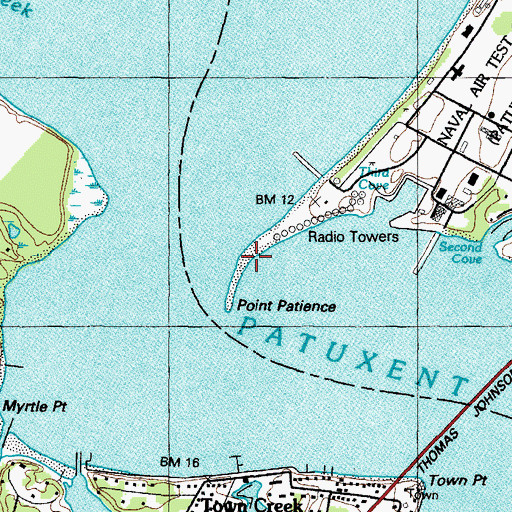 Topographic Map of Point Patience, MD