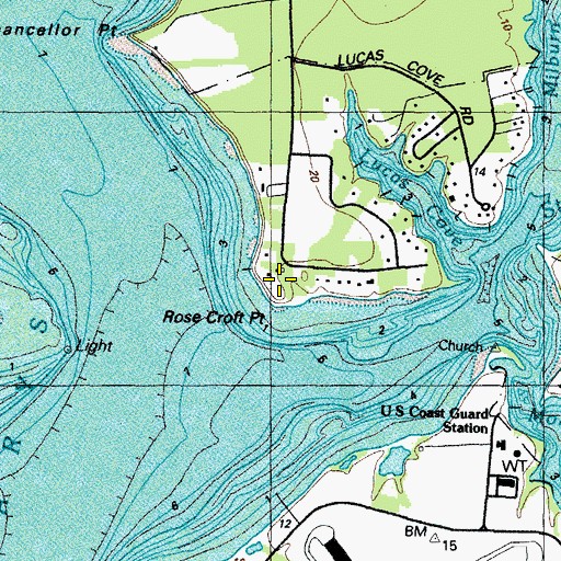 Topographic Map of Rose Croft Point, MD
