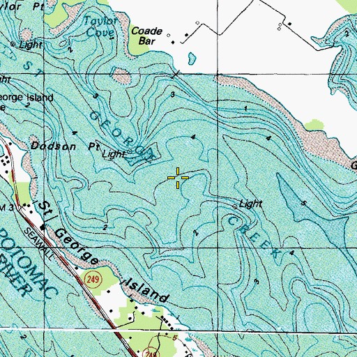 Topographic Map of Saint George Creek, MD