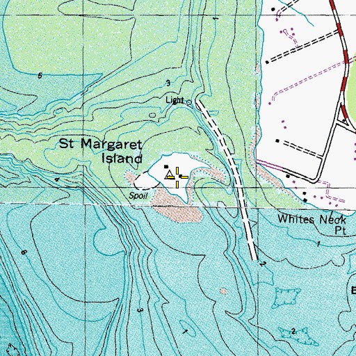 Topographic Map of Saint Margaret Island, MD