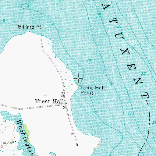 Topographic Map of Trent Hall Point, MD