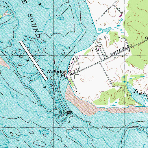 Topographic Map of Waterloo Point, MD