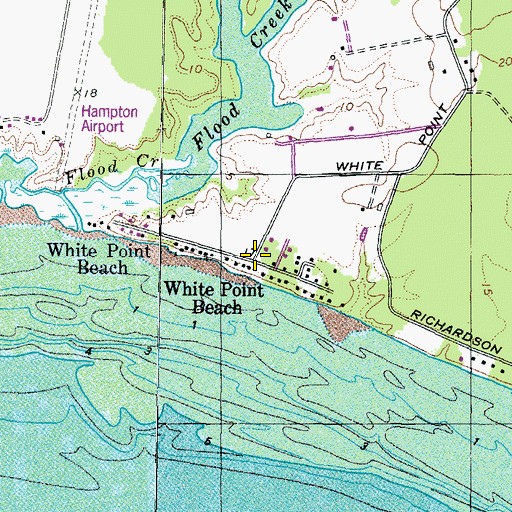 Topographic Map of White Point Beach, MD