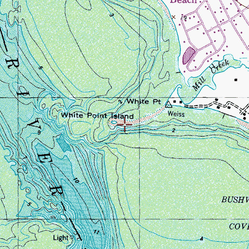 Topographic Map of White Point Island, MD