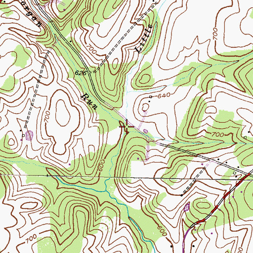 Topographic Map of Little Morgan Run, MD