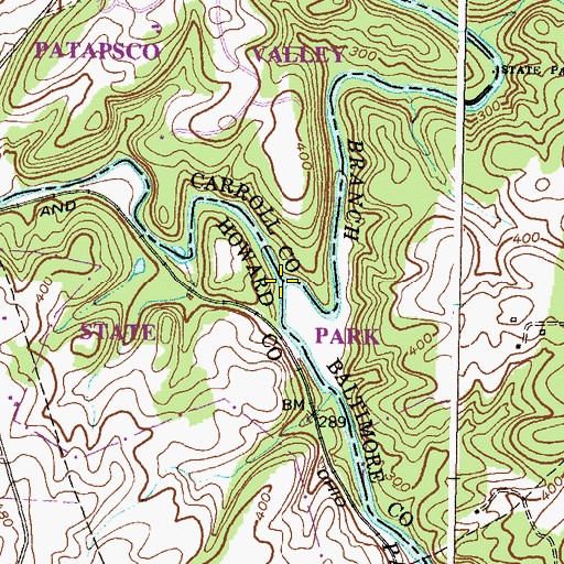 Topographic Map of North Branch Patapsco River, MD