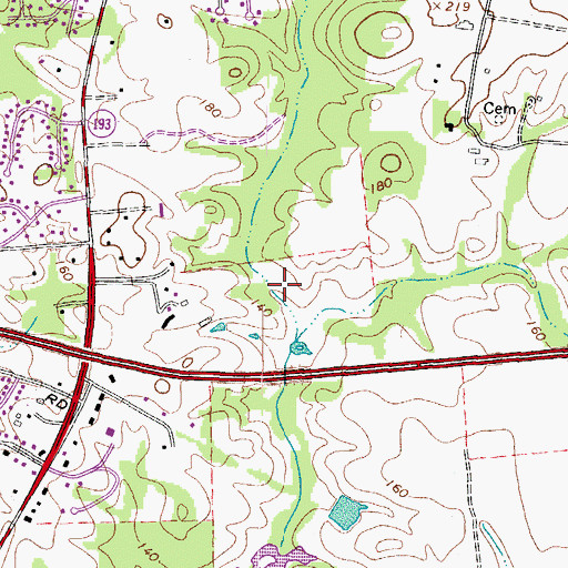 Topographic Map of Northeast Branch Park, MD