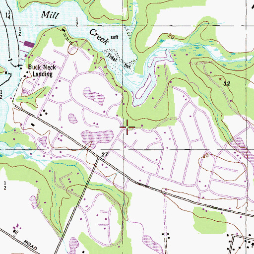 Topographic Map of Buck Neck, MD