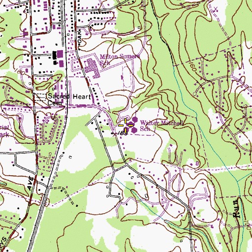 Topographic Map of Walter Mitchell School, MD