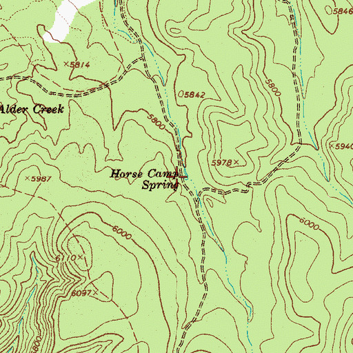 Topographic Map of Horse Camp Spring, AZ