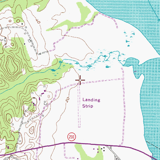 Topographic Map of Robinson Airport, MD