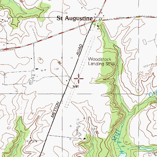 Topographic Map of Woodstock Airport (historical), MD