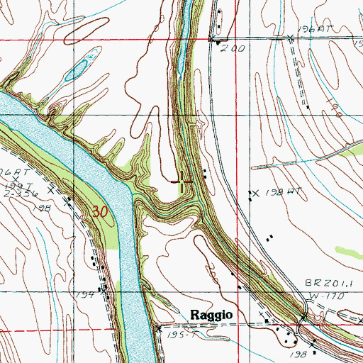 Topographic Map of Ward Farm Cemetery, AR