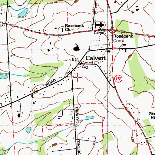 Topographic Map of Calvery Post Office (historical), MD