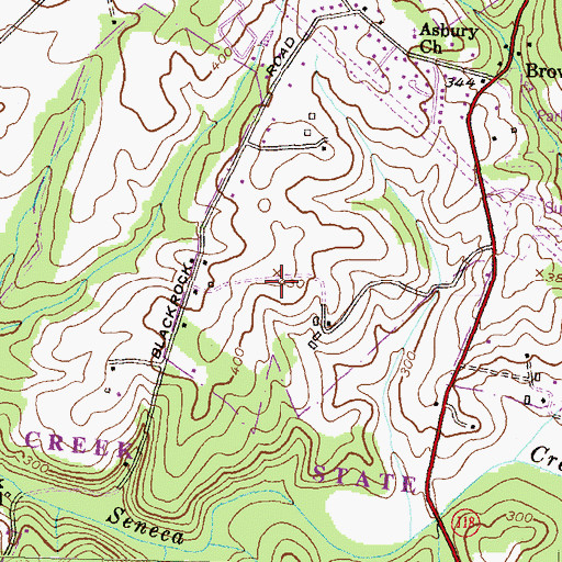 Topographic Map of WGMS-AM (Bethesda), MD