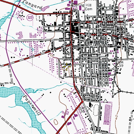 Topographic Map of University of Maryland Shore Medical Center at Easton, MD
