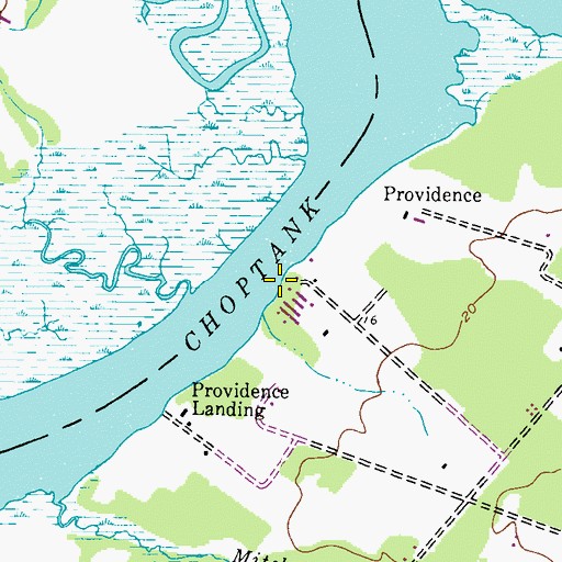 Topographic Map of East Providence Landing, MD