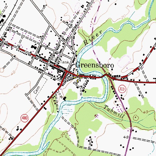 Topographic Map of School Number 3 (historical), MD