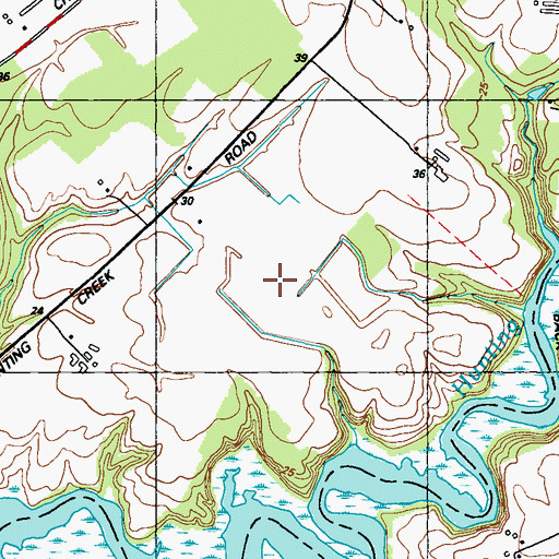 Topographic Map of Hunting Creek Neck, MD