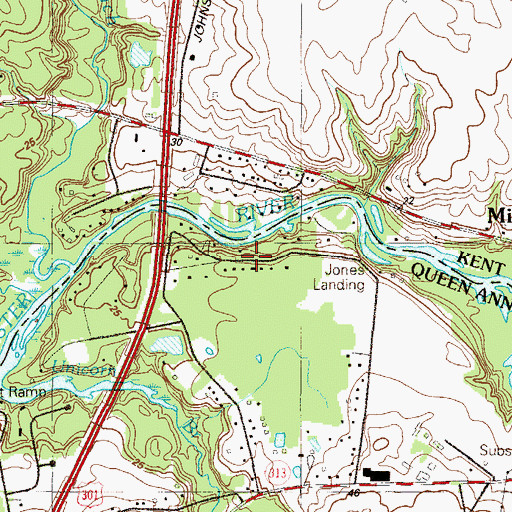 Topographic Map of Piney Ridge, MD