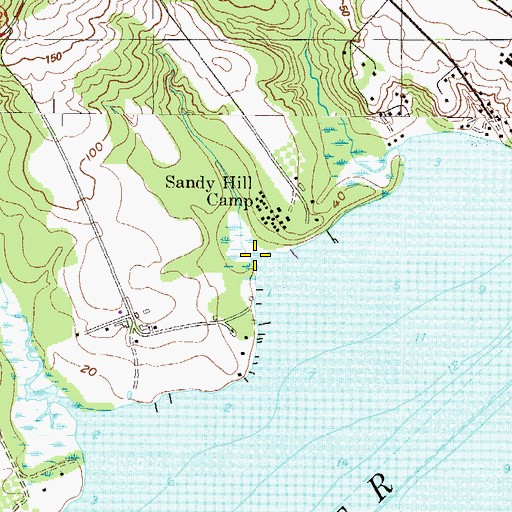 Topographic Map of Back Creek, MD