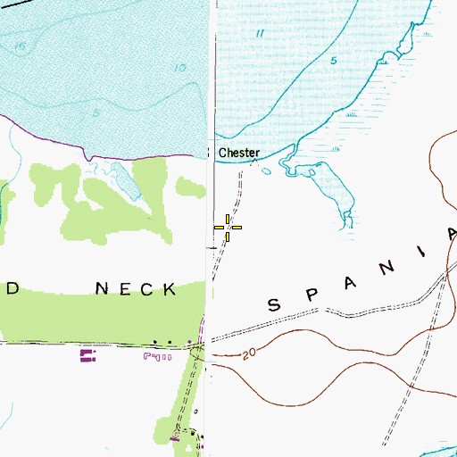Topographic Map of Conquest Beach, MD