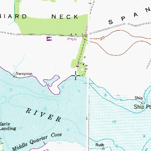 Topographic Map of Emory Landing, MD