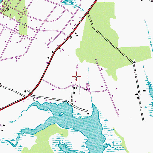 Topographic Map of Baldwin Acres, MD