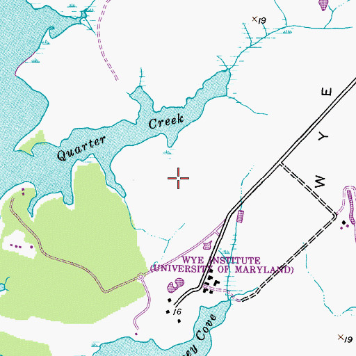 Topographic Map of Cheston on the Wye, MD