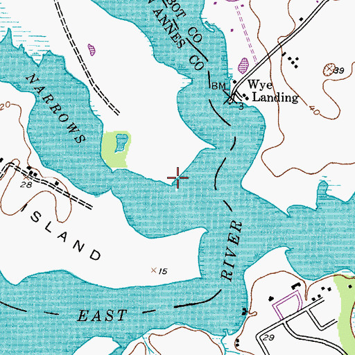 Topographic Map of Long Point, MD