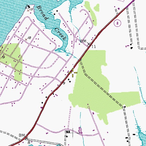 Topographic Map of Mowbray Park, MD