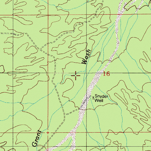 Topographic Map of Horse Foot Wash, AZ