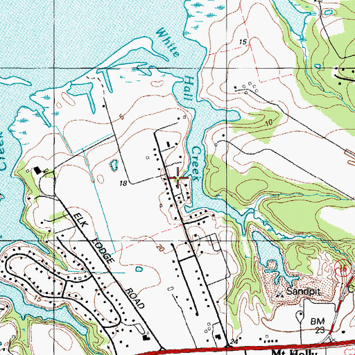 Topographic Map of Whitehall, MD