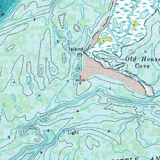 Topographic Map of Watkins Pointe (historical), MD