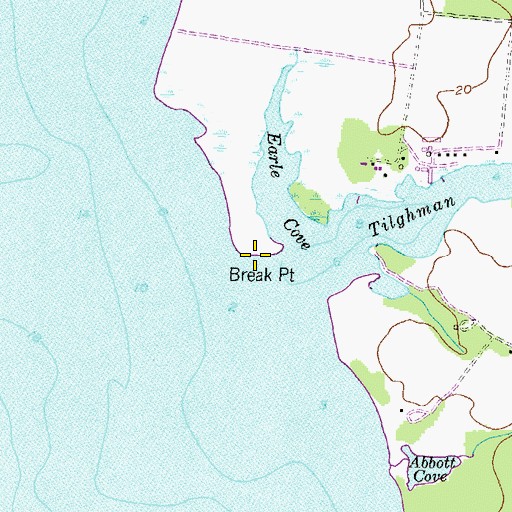 Topographic Map of Break Point, MD