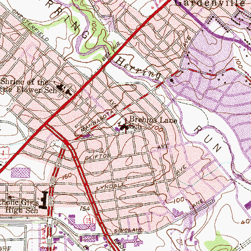Topographic Map of Brehms Lane Elementary School, MD