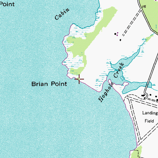 Topographic Map of Brian Point, MD