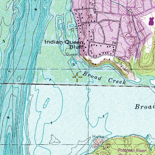 Topographic Map of Broad Creek, MD
