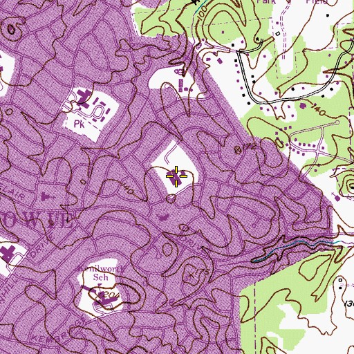 Topographic Map of Buckingham School, MD