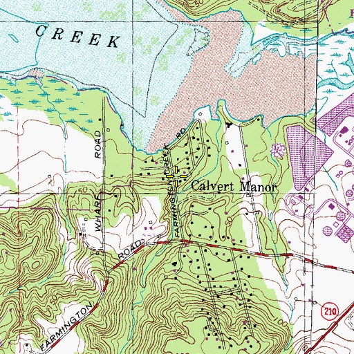 Topographic Map of Calvert Manor, MD