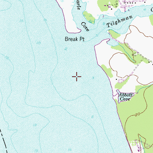 Topographic Map of Carpenter Island, MD
