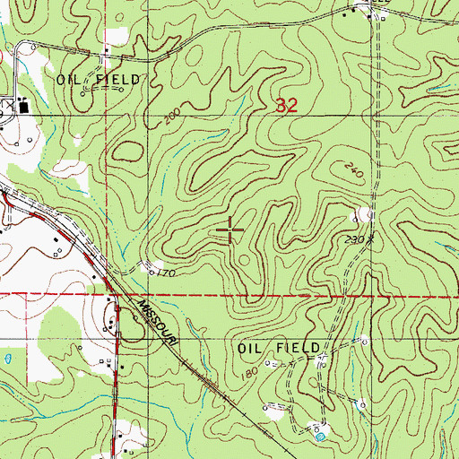 Topographic Map of Lawson Oil and Gas Field, AR
