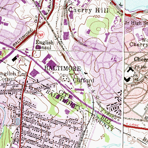 Topographic Map of Clifford, MD