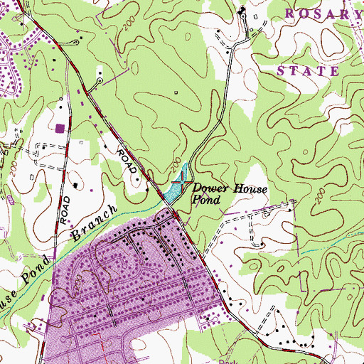 Topographic Map of Dower House Pond, MD