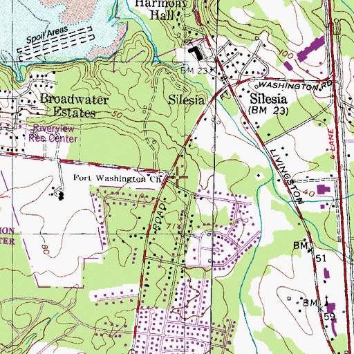 Topographic Map of Fort Washington Church, MD