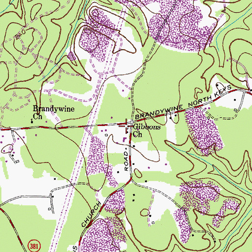 Topographic Map of Gibbons Church, MD
