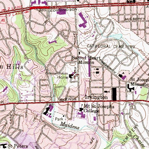 Topographic Map of Greisenheim Home, MD