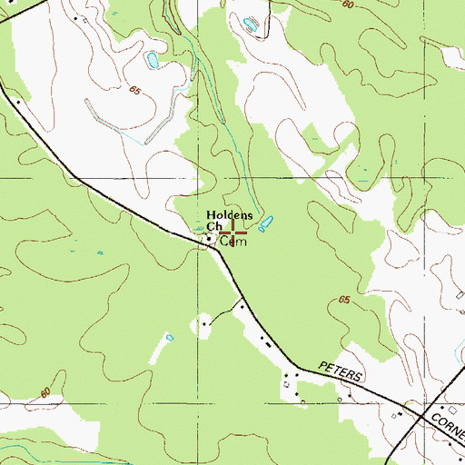 Topographic Map of Holdens Church, MD
